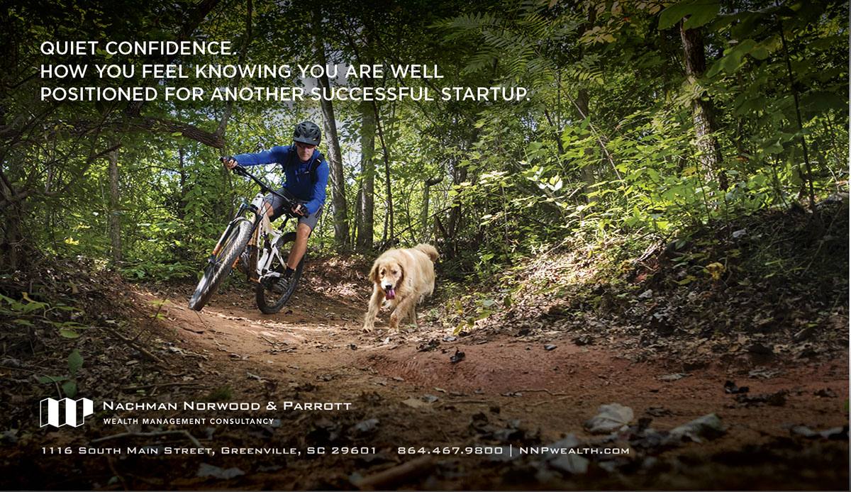 Nachman, Norwood & Parrot Ad - Quiet Confidence. How you feel knowing you are well positioned for another successful startup.