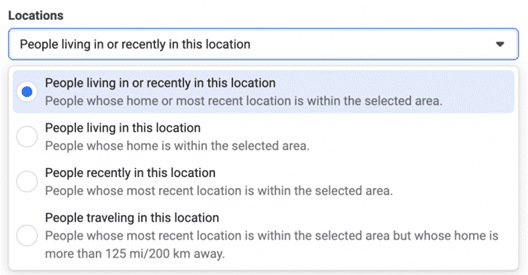 Meta Ad Location Options Meta Ad Location Options